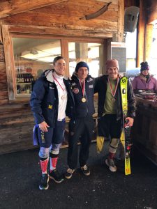 immagine podio standing sci alpino Federico Pelizzari