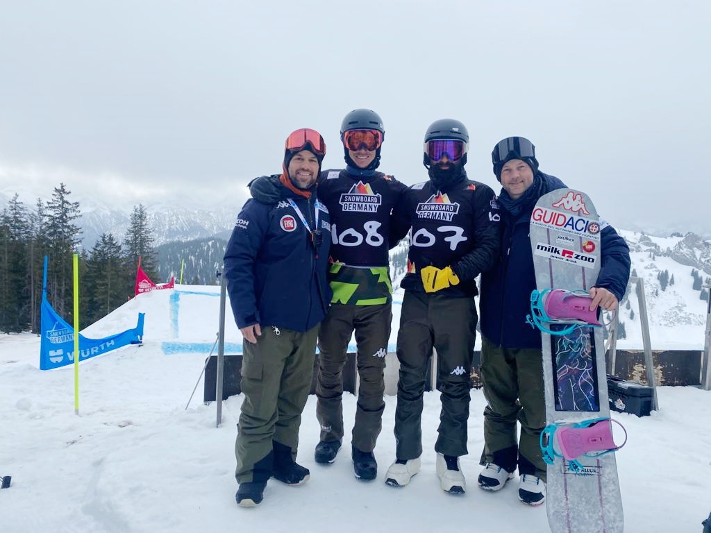 2023 02 17 gli azzurri in Germania da sinistra Di Pietro Luchini Cardani Confortin