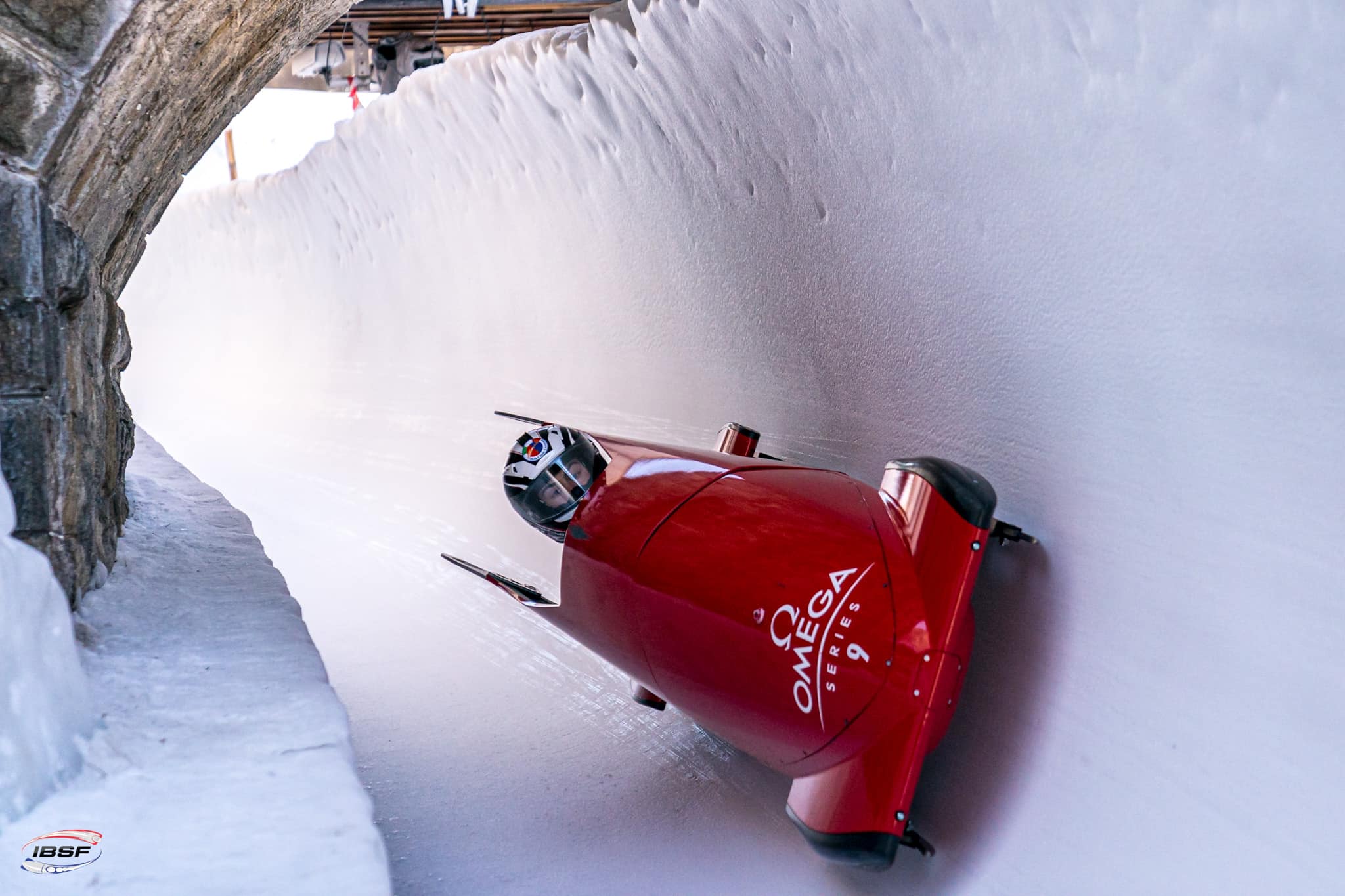 Flavio Menardi in azione ai Mondiali di bob paralimpico facebook IBSF