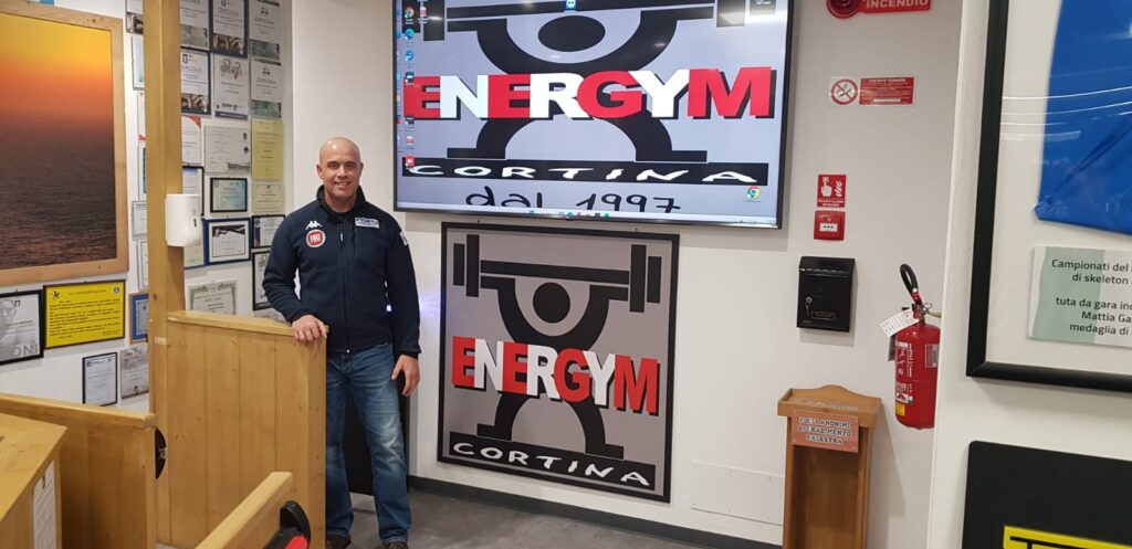 Orlando Volpe Maruggi allinterno del Centro Energym di Cortina