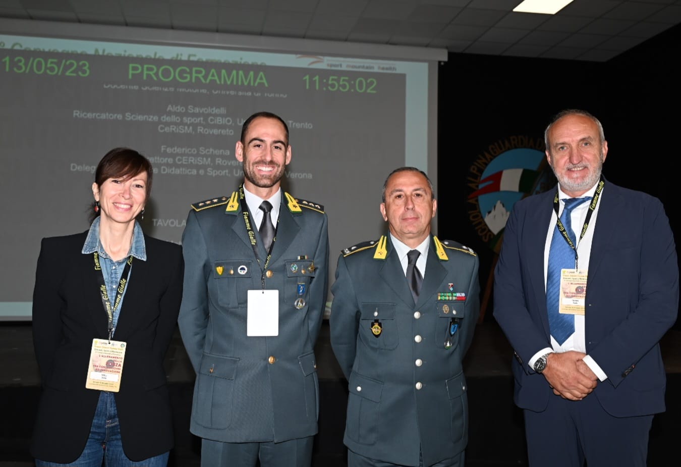 Da sx Sonia Nolli Segretario FISIP Cap. Gianluigi Mariani Gen.B. Antonio Marco Appella Paolo Tavian Presidente FISIP ph. Elvis