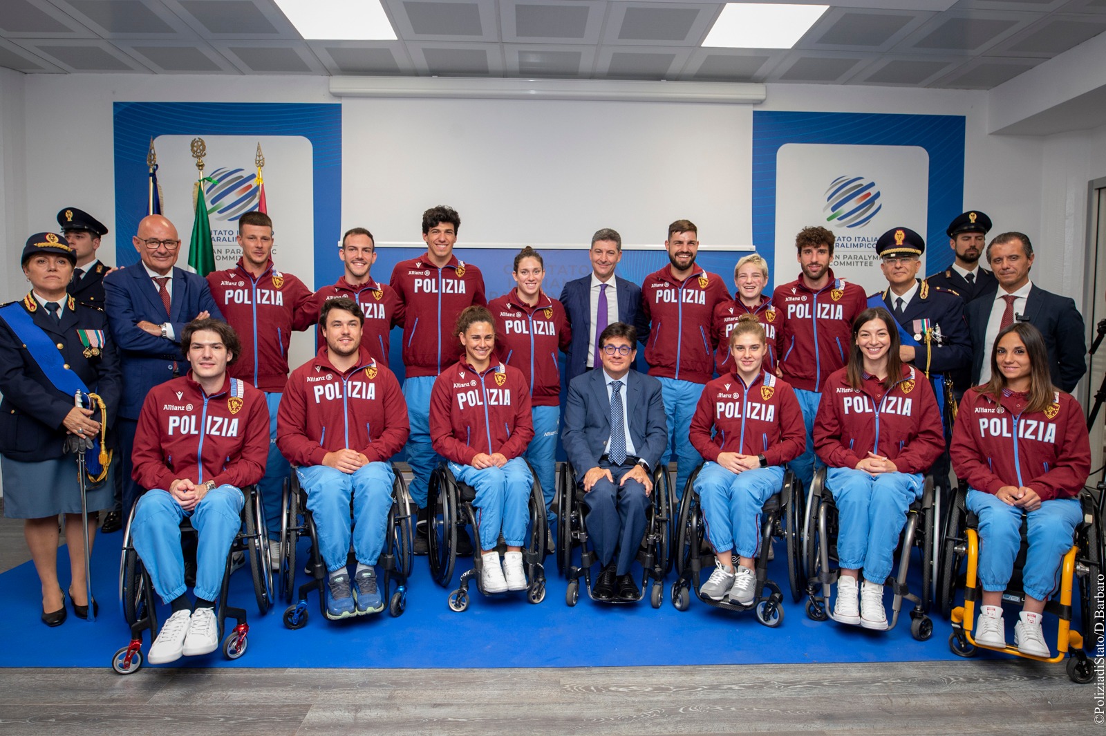 I protagonisti della Cerimonia crediti foto Polizia di Stato D.Barbaro