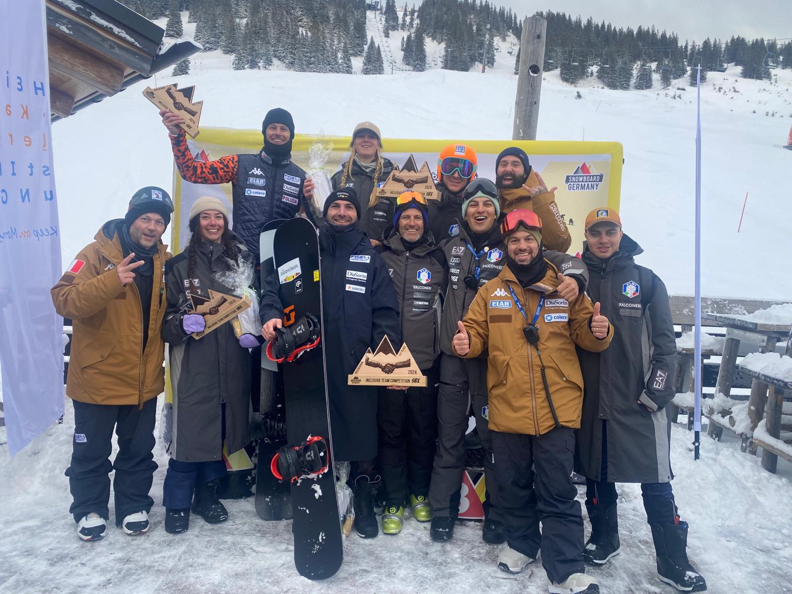 Gruppo Snowborda a Grasgehren